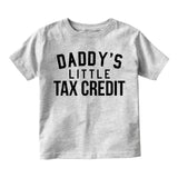 Daddys Little Tax Credit Funny Babyshower Infant Baby Boys Short Sleeve T-Shirt Grey