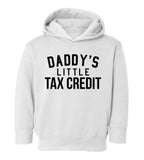 Daddys Little Tax Credit Funny Babyshower Toddler Boys Pullover Hoodie White