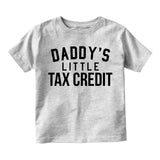 Daddys Little Tax Credit Funny Babyshower Toddler Boys Short Sleeve T-Shirt Grey