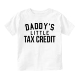 Daddys Little Tax Credit Funny Babyshower Toddler Boys Short Sleeve T-Shirt White