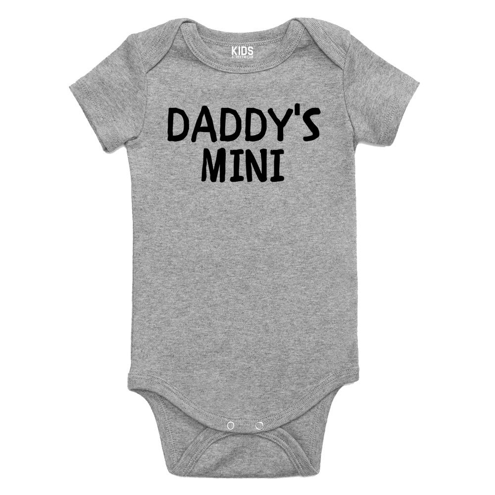 Daddys Mini Baby Baby Bodysuit One Piece Grey