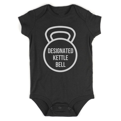Designated Kettle Bell Workout Baby Bodysuit One Piece Black