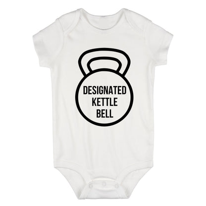 Designated Kettle Bell Workout Baby Bodysuit One Piece White