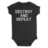 Destroy And Repeat Infant Baby Boys Bodysuit Black