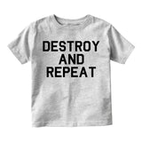 Destroy And Repeat Toddler Boys Short Sleeve T-Shirt Grey