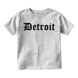 Detroit Old English Michigan Infant Baby Boys Short Sleeve T-Shirt Grey