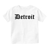 Detroit Old English Michigan Infant Baby Boys Short Sleeve T-Shirt White