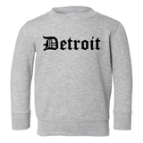 Detroit Old English Michigan Toddler Boys Crewneck Sweatshirt Grey