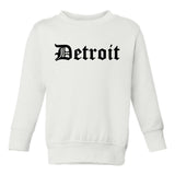 Detroit Old English Michigan Toddler Boys Crewneck Sweatshirt White