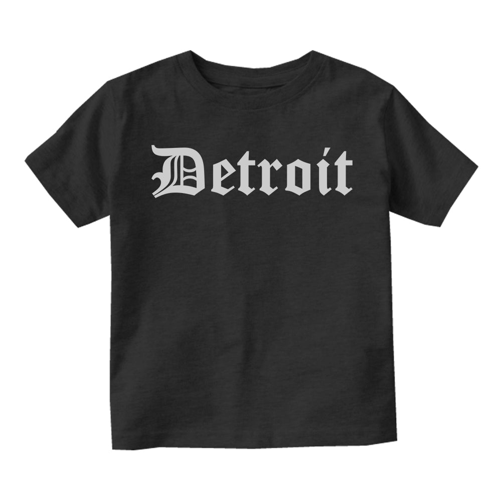 Detroit Old English Michigan Toddler Boys Short Sleeve T-Shirt Black