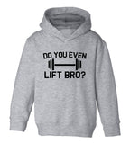 Do You Even Lift Bro Gym Workout Toddler Boys Pullover Hoodie Grey