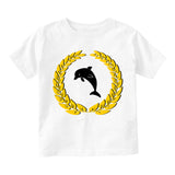 Dolphin Emblem Infant Baby Boys Short Sleeve T-Shirt White