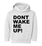 Dont Wake Me Up Toddler Boys Pullover Hoodie White
