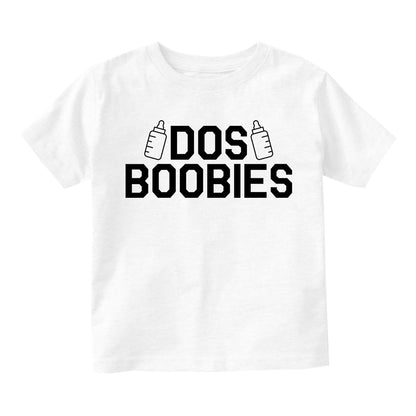 Dos Boobies Milk Infant Baby Boys Short Sleeve T-Shirt White