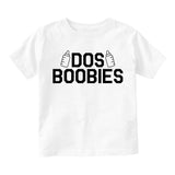Dos Boobies Milk Toddler Boys Short Sleeve T-Shirt White