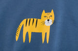 Blue Tiger Graphic RM Toddler Boys Crewneck Sweatshirt Detail