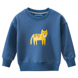 Blue Tiger Graphic RM Toddler Boys Crewneck Sweatshirt
