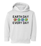 Earth Day Every Day Toddler Boys Pullover Hoodie White