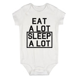 Eat A Lot Sleep A Lot Baby Bodysuit One Piece White
