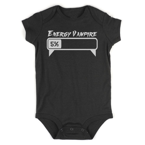 Energy Vampire Fangs Infant Baby Boys Bodysuit Black