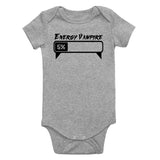 Energy Vampire Fangs Infant Baby Boys Bodysuit Grey