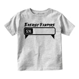 Energy Vampire Fangs Toddler Boys Short Sleeve T-Shirt Grey