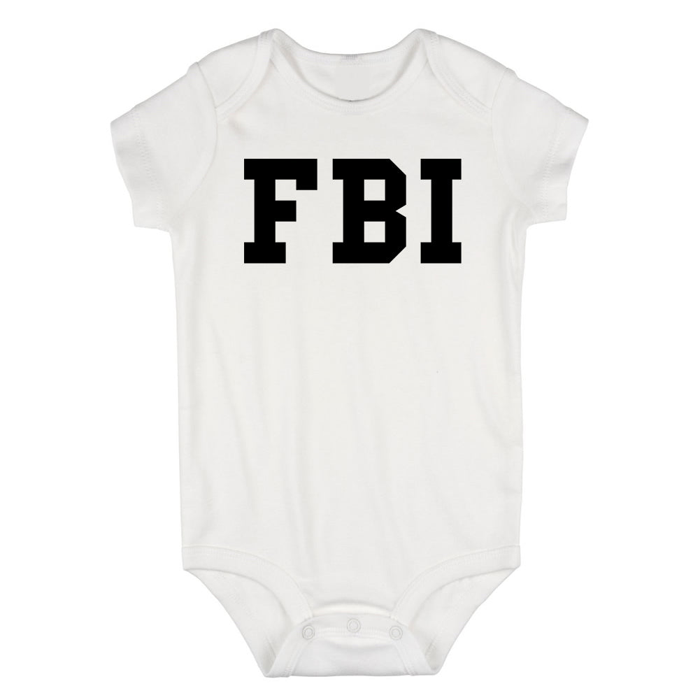 FBI Law Enforcement Halloween Costume Infant Baby Boys Bodysuit White