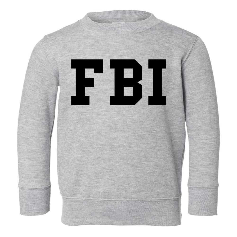 FBI Law Enforcement Halloween Costume Toddler Boys Crewneck Sweatshirt Grey