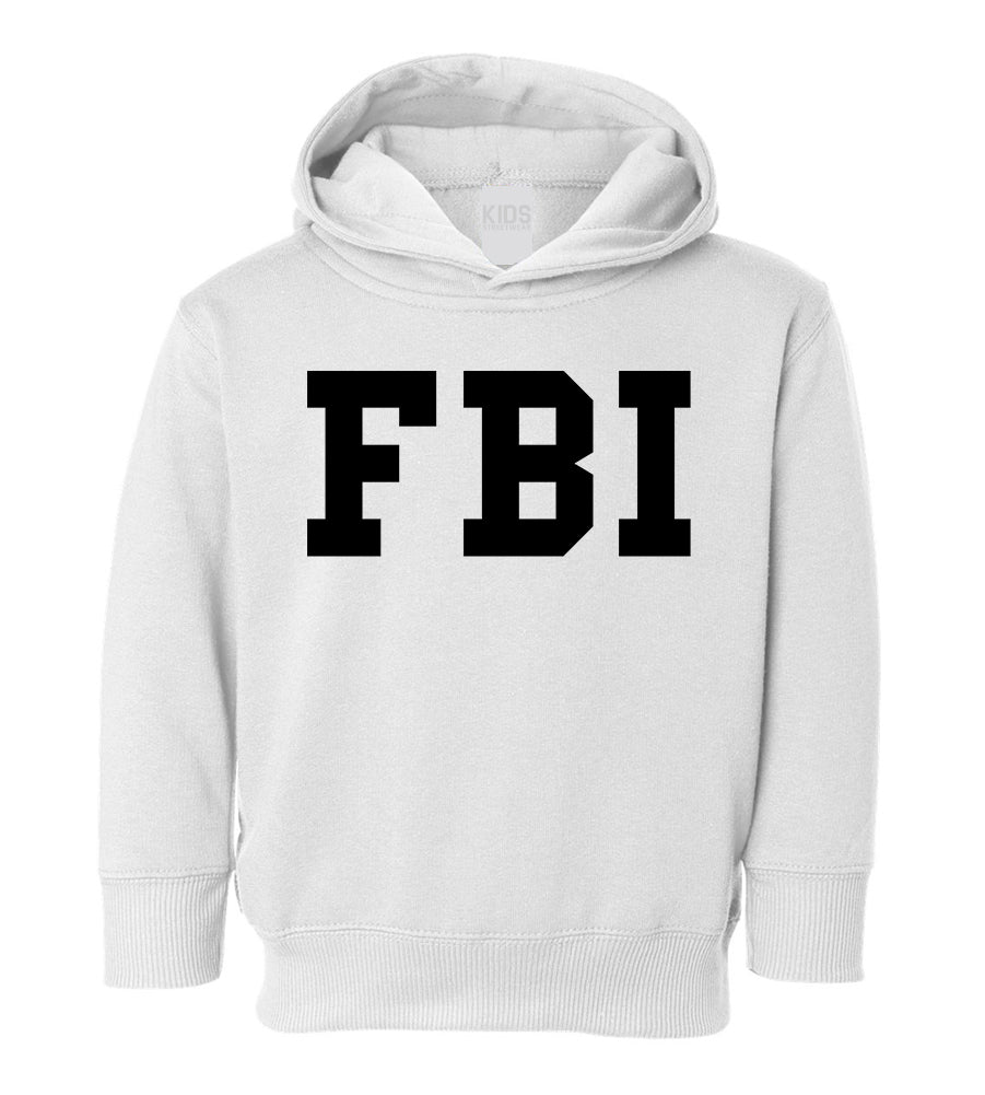 FBI Law Enforcement Halloween Costume Toddler Boys Pullover Hoodie White