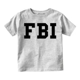 FBI Law Enforcement Halloween Costume Toddler Boys Short Sleeve T-Shirt Grey
