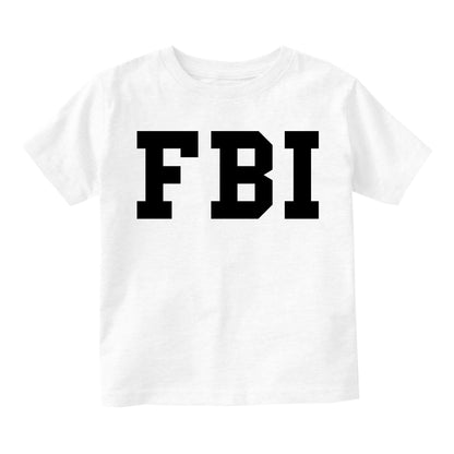 FBI Law Enforcement Halloween Costume Toddler Boys Short Sleeve T-Shirt White