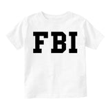 FBI Law Enforcement Halloween Costume Toddler Boys Short Sleeve T-Shirt White