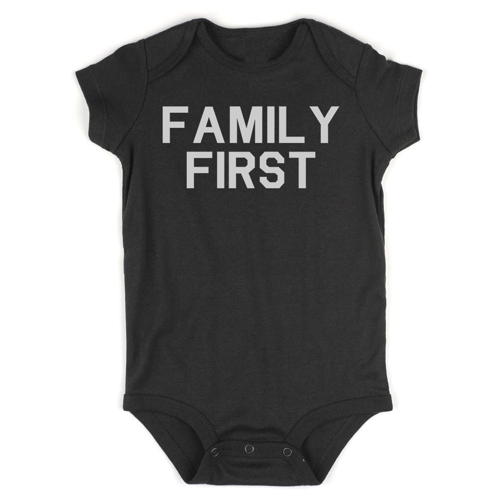 Family First Infant Baby Boys Bodysuit Black