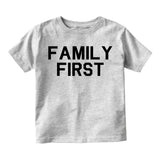 Family First Infant Baby Boys Short Sleeve T-Shirt Grey
