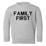 Family First Toddler Boys Crewneck Sweatshirt Grey