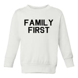 Family First Toddler Boys Crewneck Sweatshirt White