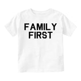 Family First Toddler Boys Short Sleeve T-Shirt White