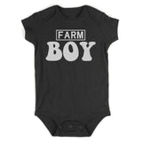 Farm Boy Country Infant Baby Boys Bodysuit Black
