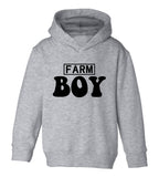 Farm Boy Country Toddler Boys Pullover Hoodie Grey