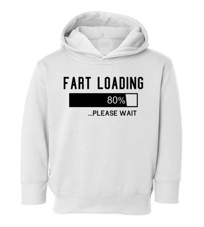 Fart Loading Please Wait Toddler Boys Pullover Hoodie White