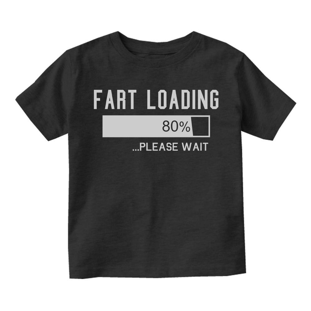 Fart Loading Please Wait Toddler Boys Short Sleeve T-Shirt Black