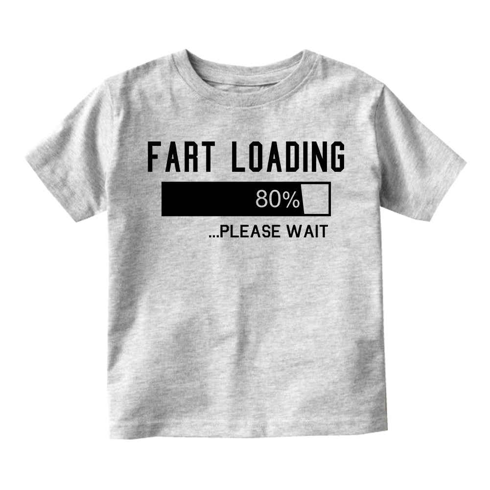 Fart Loading Please Wait Toddler Boys Short Sleeve T-Shirt Grey