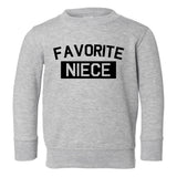 Favorite Niece Aunt And Uncle Toddler Girls Crewneck Sweatshirt Black