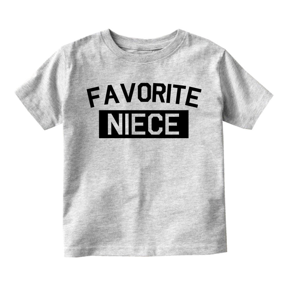 Favorite Niece Aunt And Uncle Toddler Girls Short Sleeve T-Shirt Black