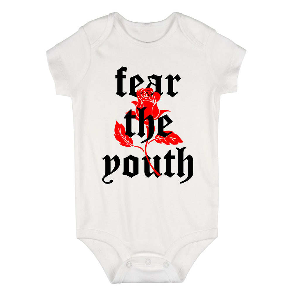 Fear The Youth Rose Infant Baby Boys Bodysuit White