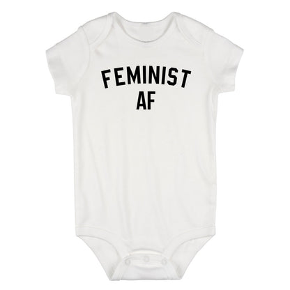 Feminist AF Feminism Infant Baby Boys Bodysuit White