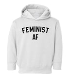 Feminist AF Feminism Toddler Boys Pullover Hoodie White