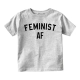 Feminist AF Feminism Toddler Boys Short Sleeve T-Shirt Grey