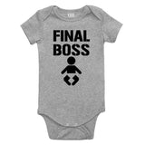 Final Boss Baby Baby Bodysuit One Piece Grey