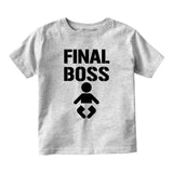 Final Boss Baby Baby Toddler Short Sleeve T-Shirt Grey